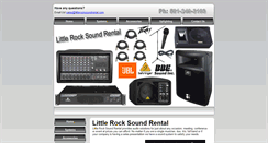 Desktop Screenshot of littlerocksoundrental.com